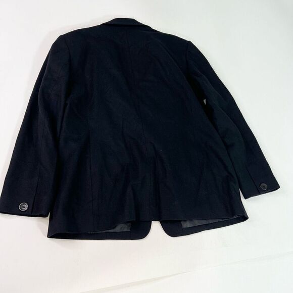 Pendleton Blazer Womens Size 14 Black Wool One Button Collared Single Breasted - Picture 5 of 8